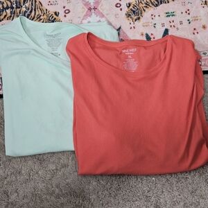 Nine West Mint and Coral Tees Bundle BOGO
